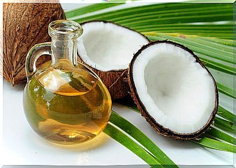 Hair mask with coconut and olive oil