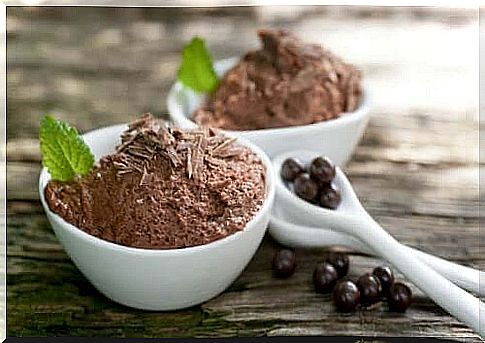 Homemade chocolate mousse