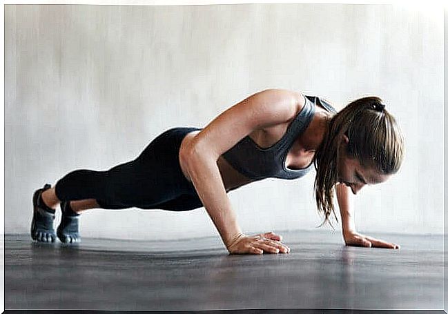 Reduce the size of your bust with push ups