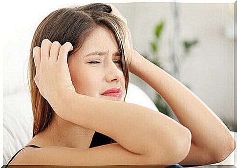 Woman Suffering From Stress Headache Symptoms