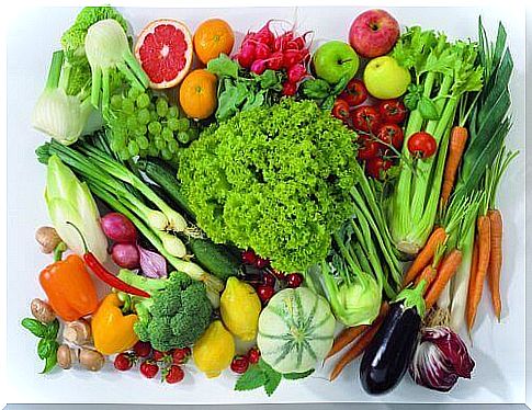 Healthy fruits and vegetables